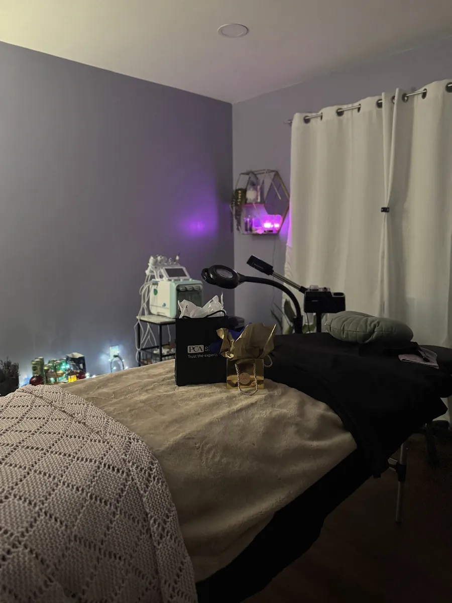 Treatment room at Lavender Esthetics by Laura